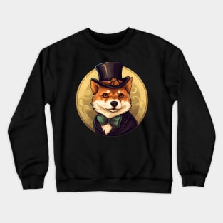 Shiba Inu with Top Hat Crewneck Sweatshirt